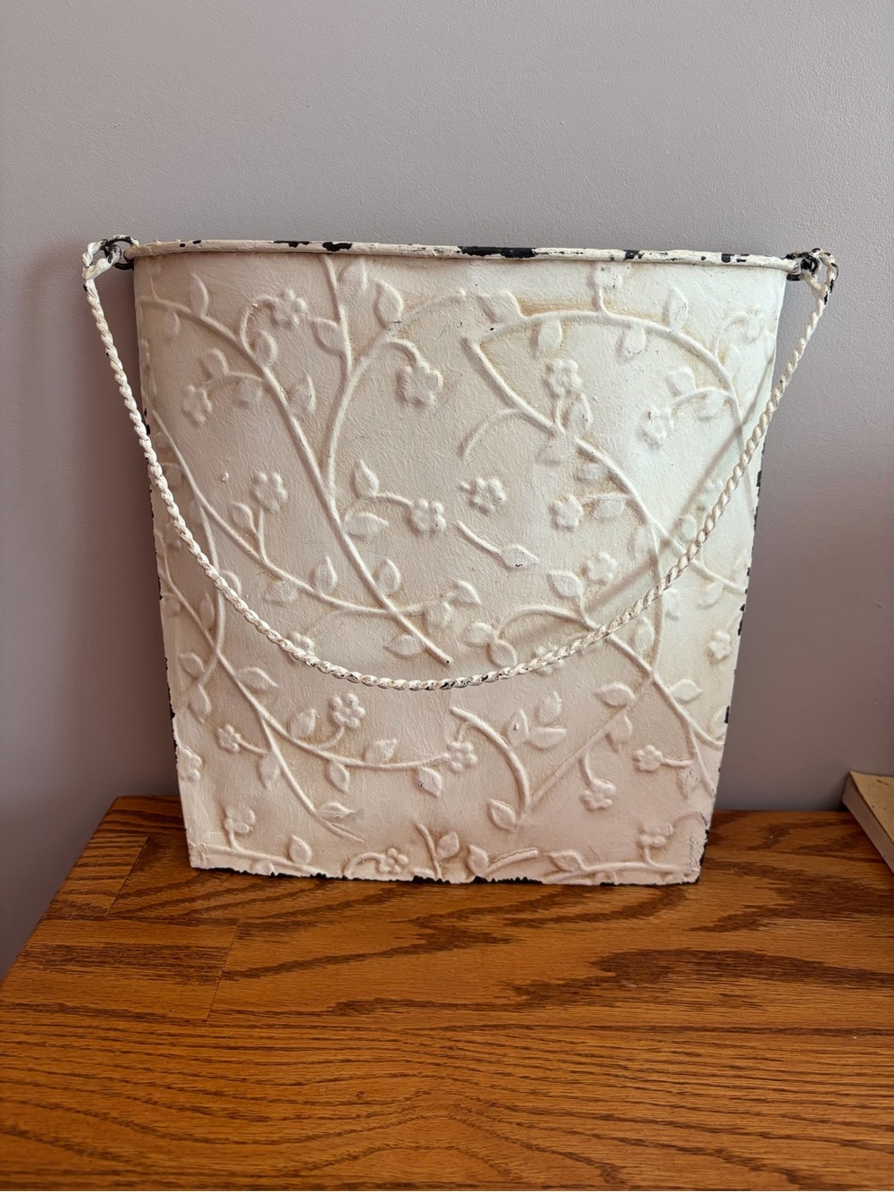 Southern Living At Home pressed tin flower bucket